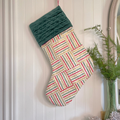 Handmade Christmas Stocking - Ribbon Stripe