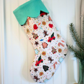 Quilted Christmas Stocking - Christmas Cookies