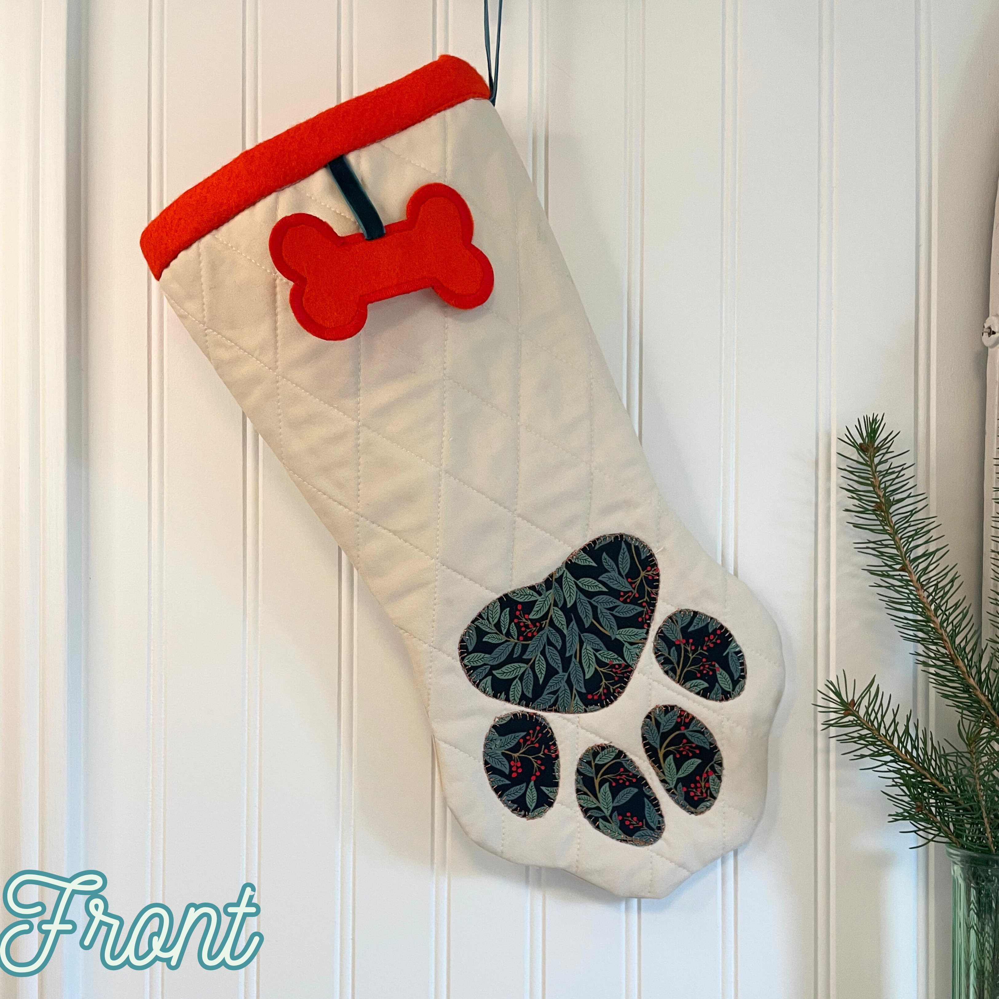 Quilted Pet Christmas Stocking - Willowberry