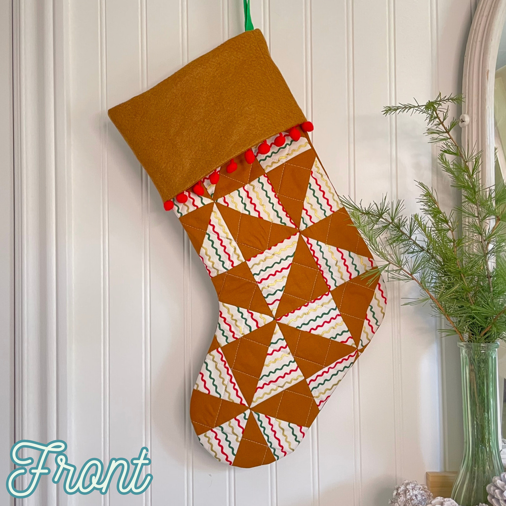 Handmade Christmas Stocking - Gingerbread Wiggles