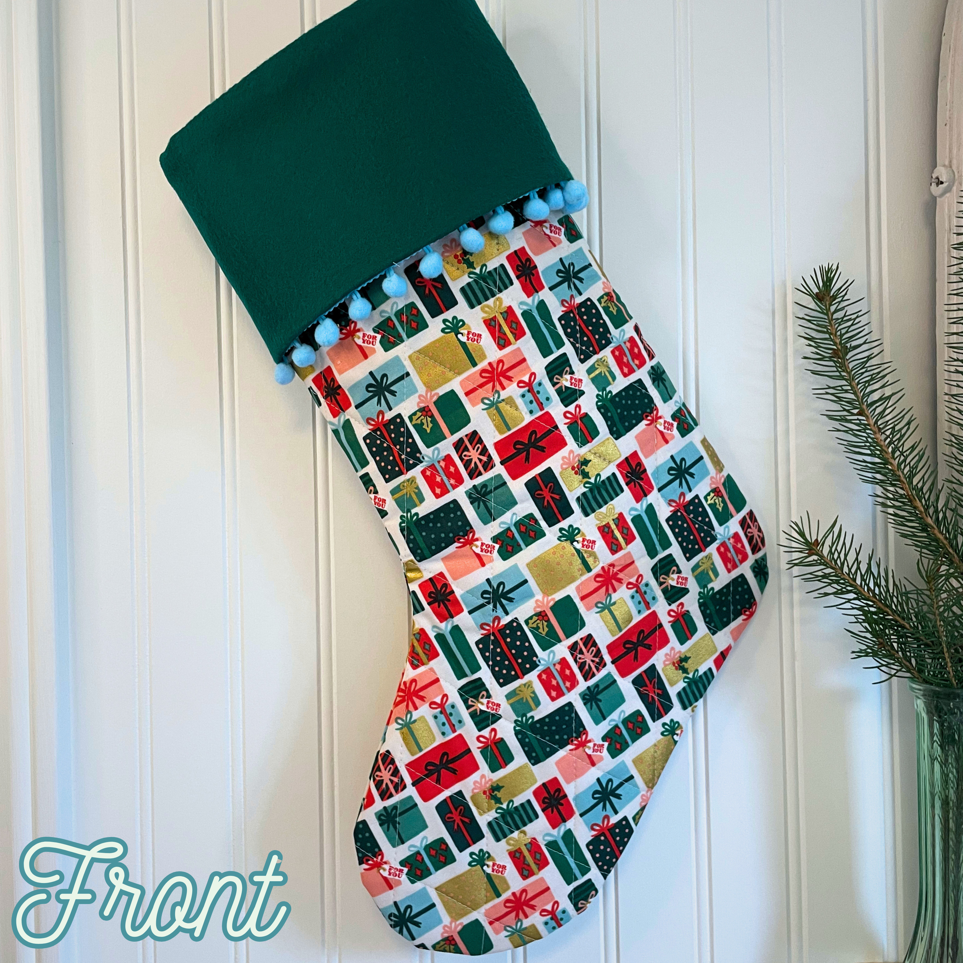 Quilted Christmas Stocking - Sweet Gifts