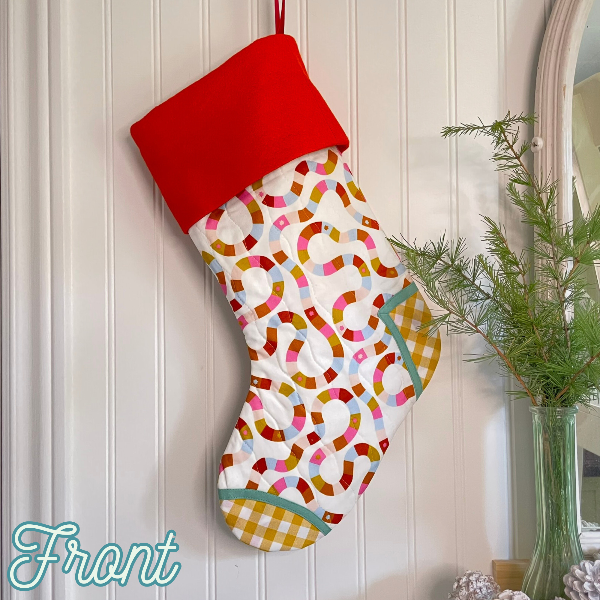 Handmade Christmas Stocking - Jolly Jumble