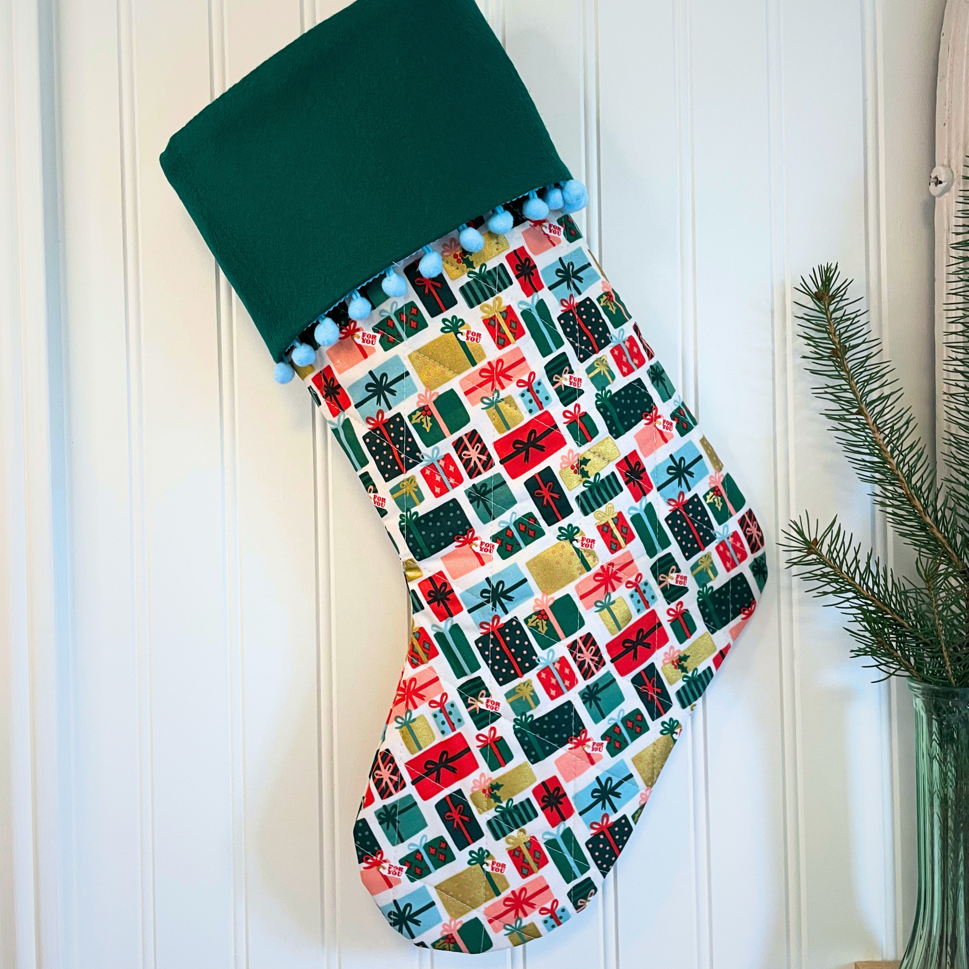 Quilted Christmas Stocking - Sweet Gifts