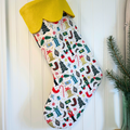Quilted Christmas Stocking - Golden Nutcracker