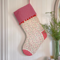Handmade Christmas Stocking - Candy Cane Red