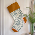 Handmade Christmas Stocking - Gingerbread Fir Trees