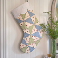 Handmade Christmas Stocking - Gingerbread Sky & Sage
