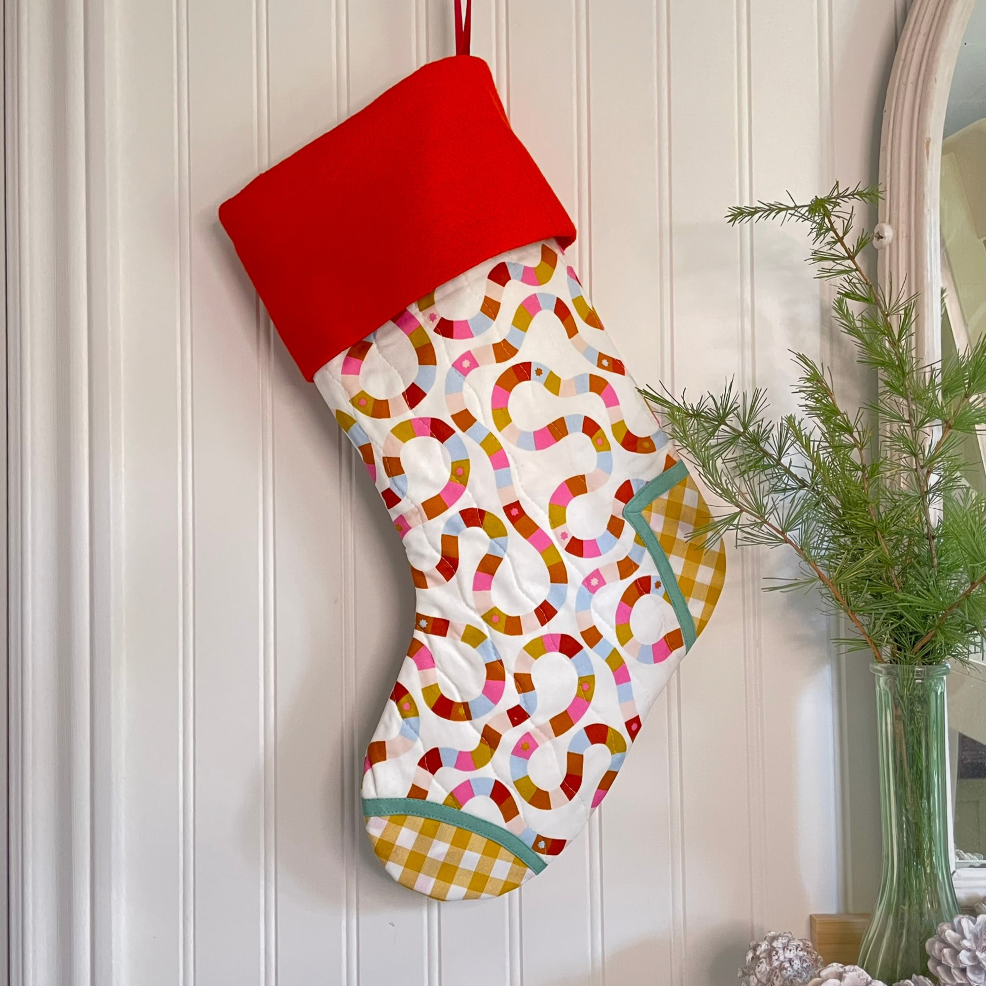 Handmade Christmas Stocking - Jolly Jumble