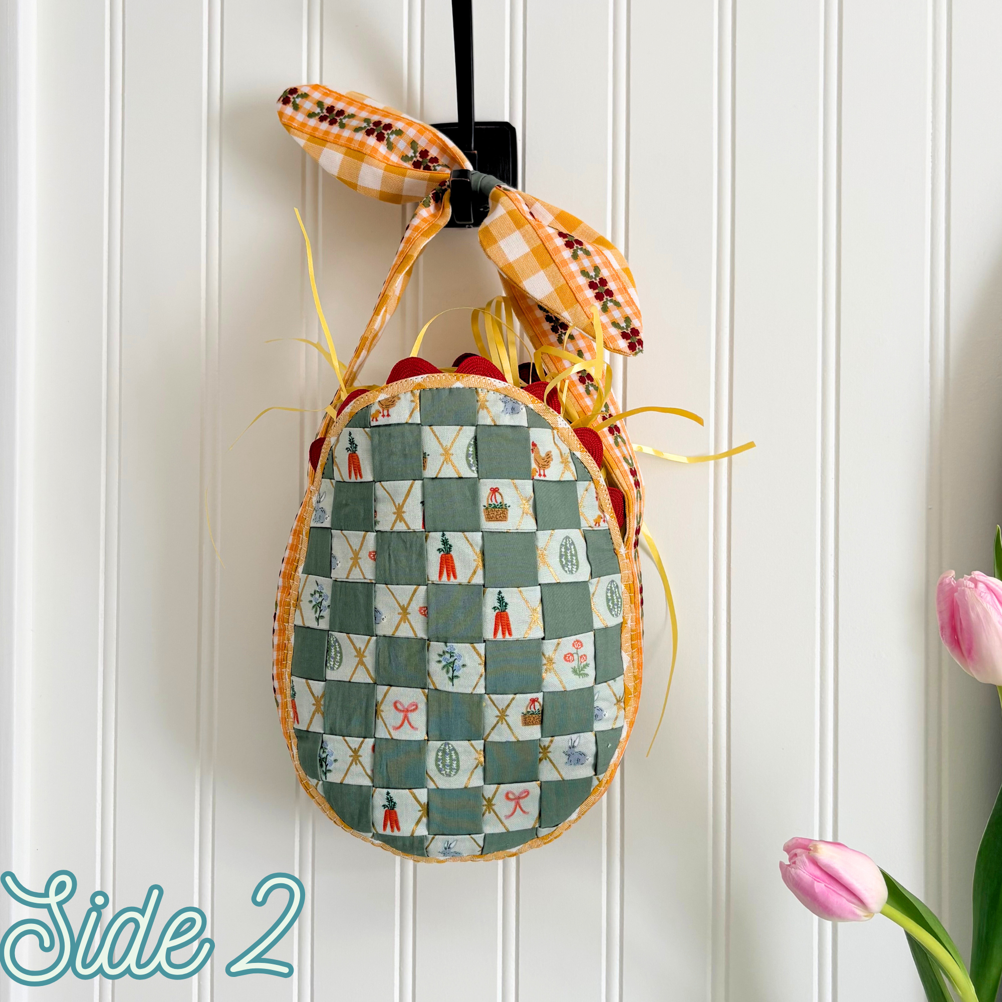 Handmade Woven Easter Basket - Sage and Mint