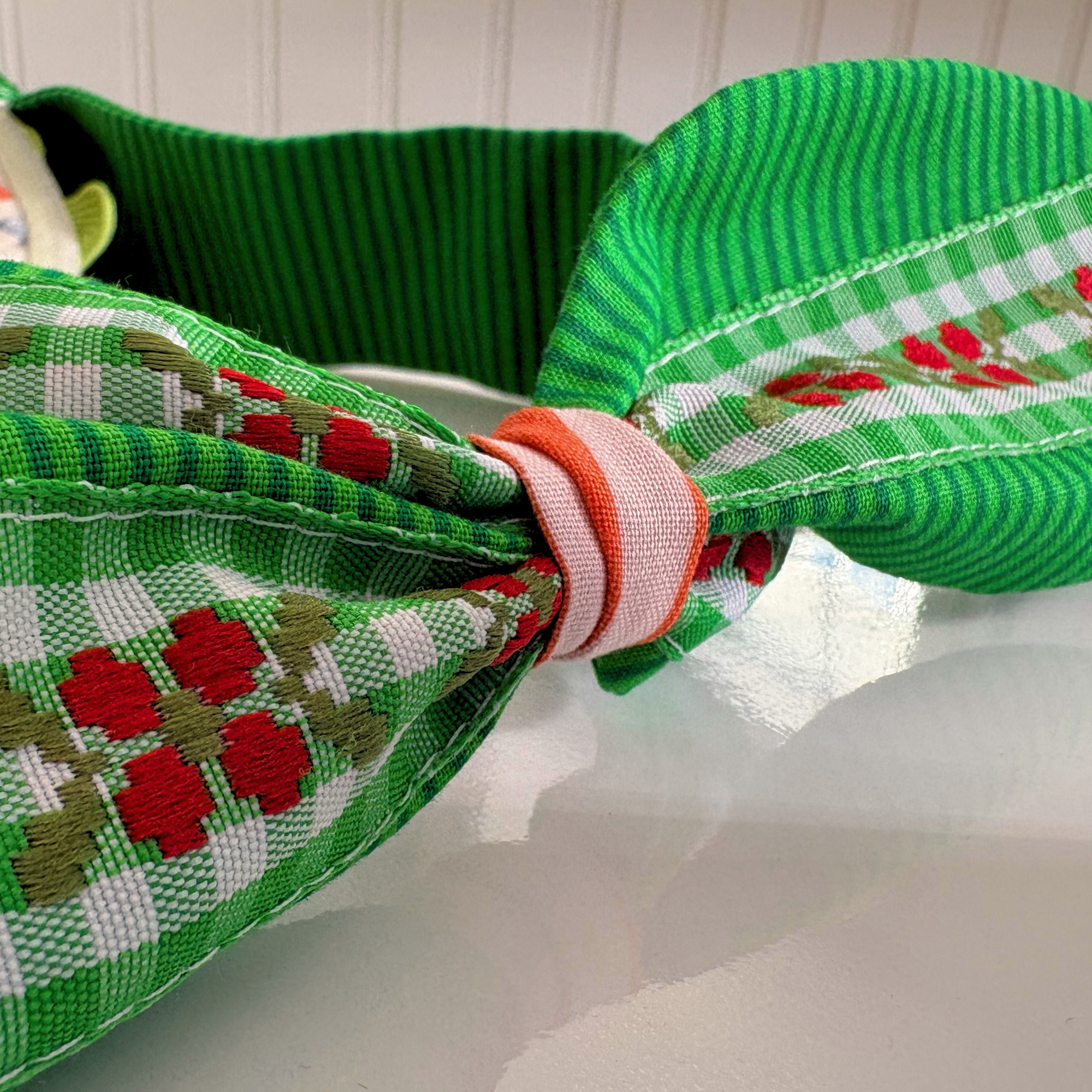 Handmade Woven Easter Basket - Carrots and Greens