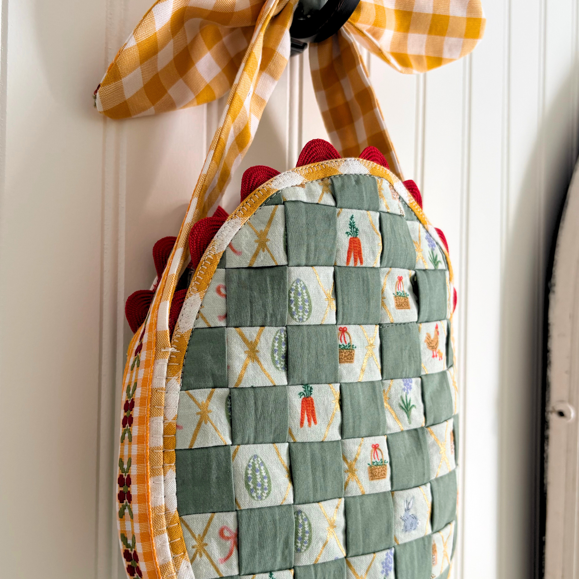 Handmade Woven Easter Basket - Sage and Mint