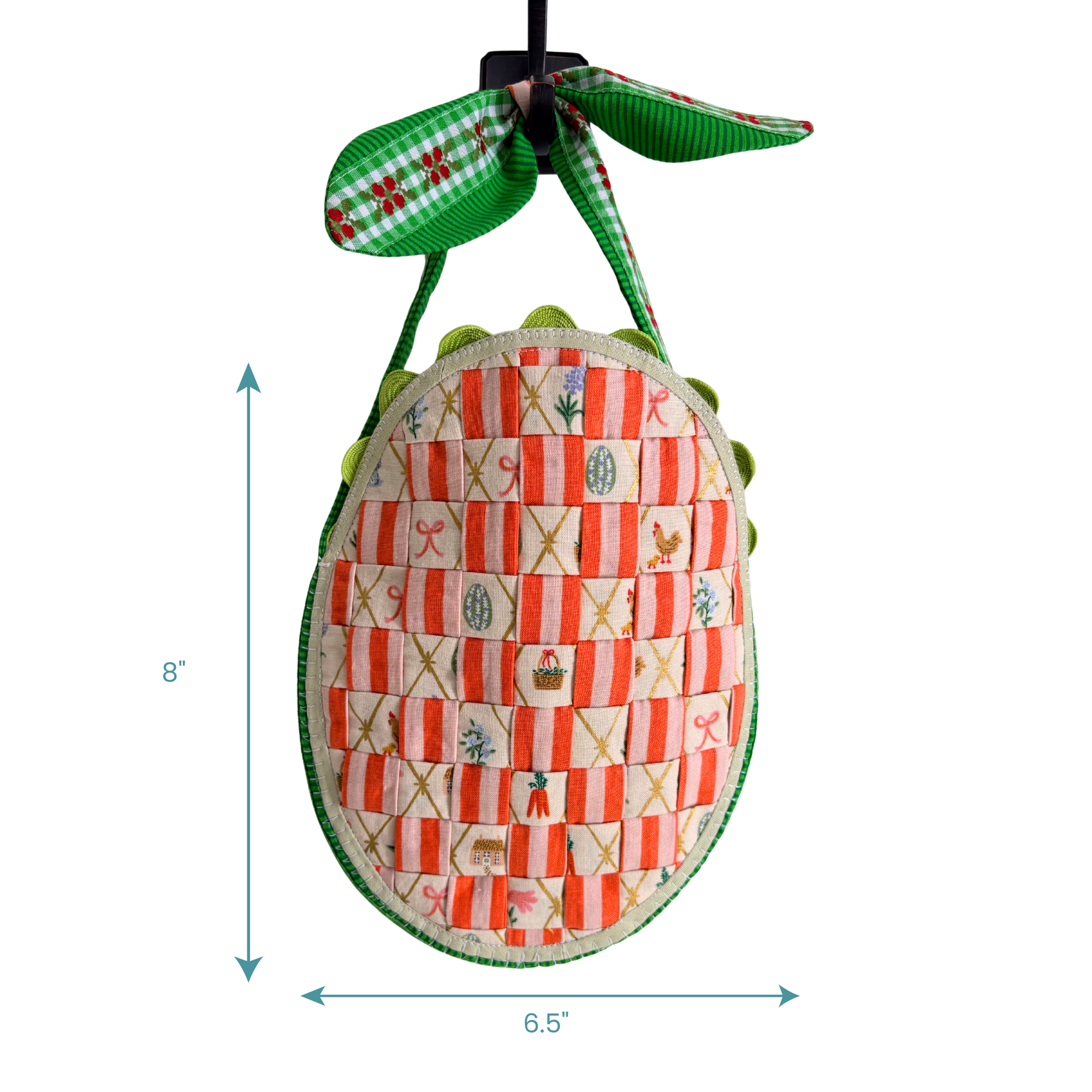 Handmade Woven Easter Basket - Carrots and Greens