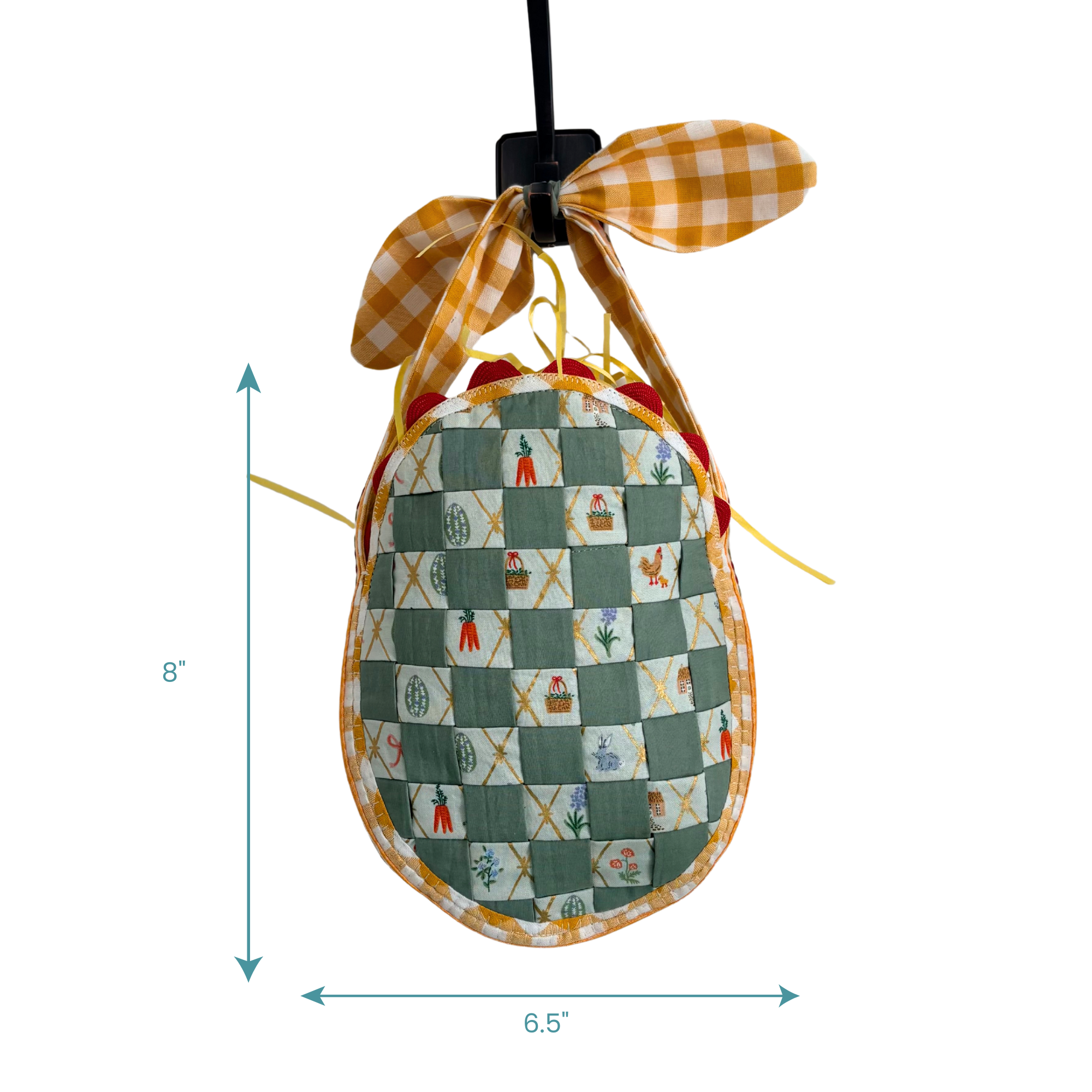 Handmade Woven Easter Basket - Sage and Mint