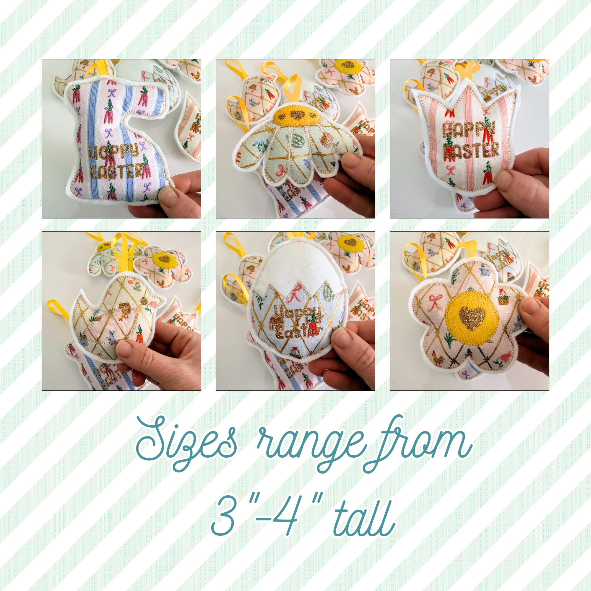Sewing Pattern for Easter Decorations - Set of 6