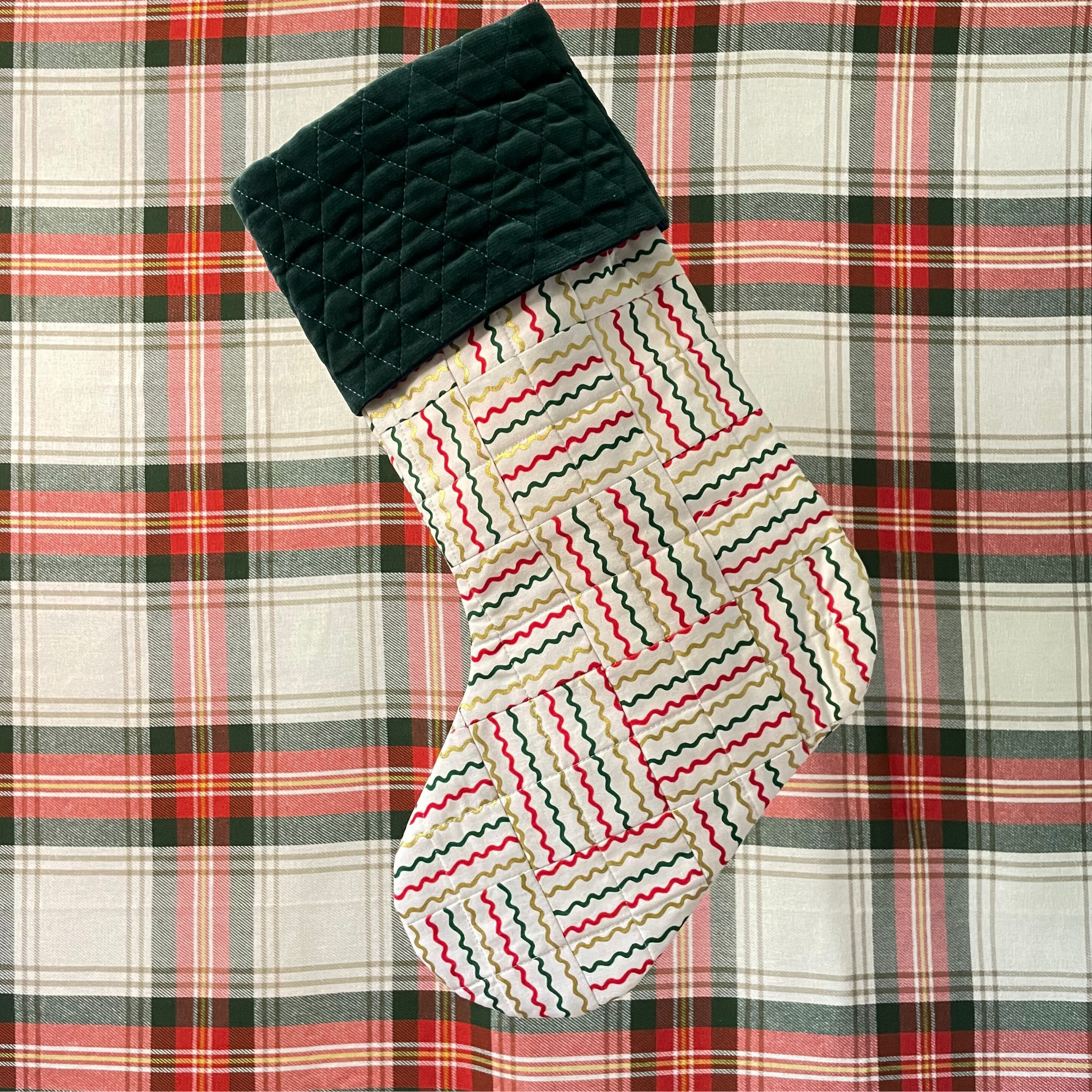 Handmade Christmas Stocking - Ribbon Stripe