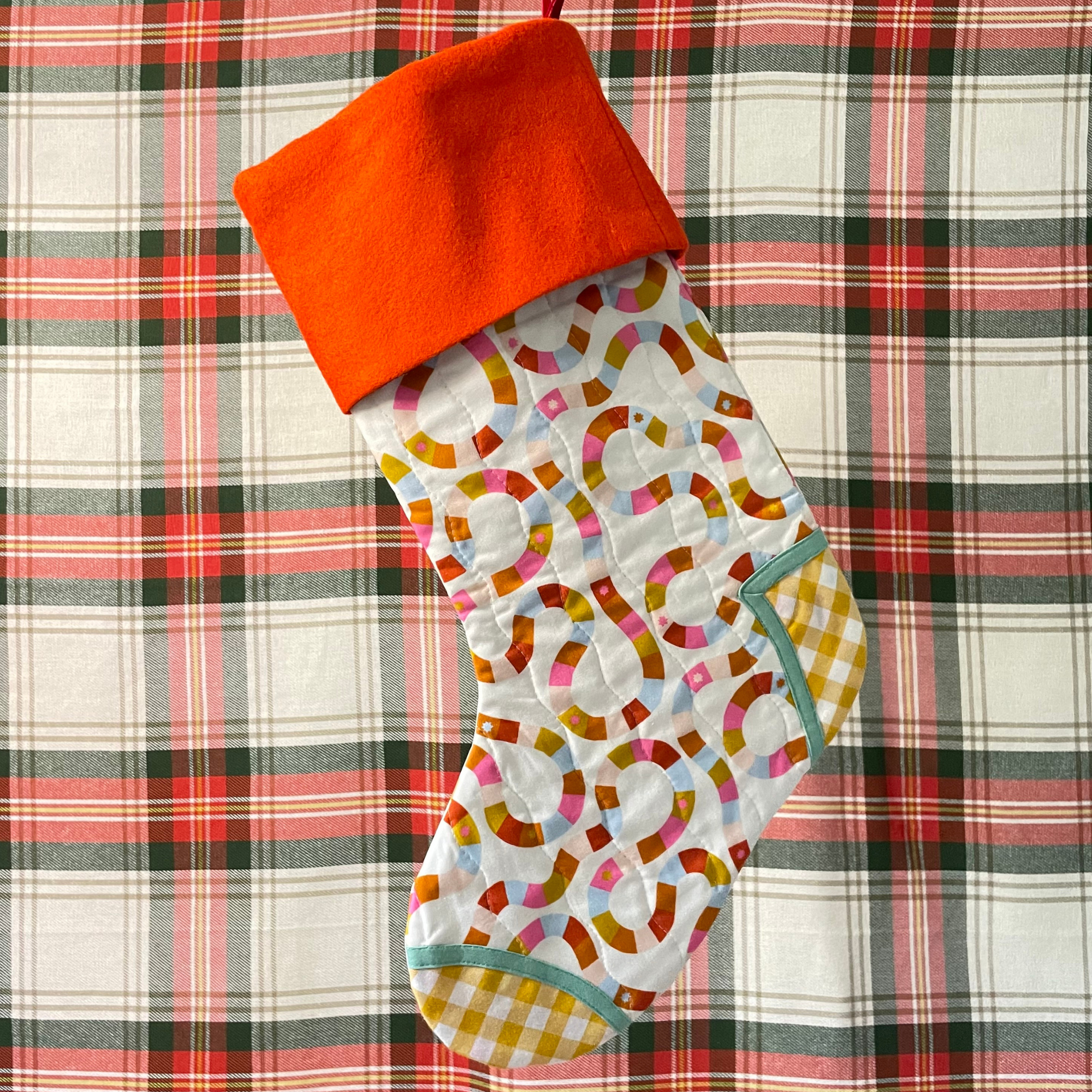 Handmade Christmas Stocking - Jolly Jumble