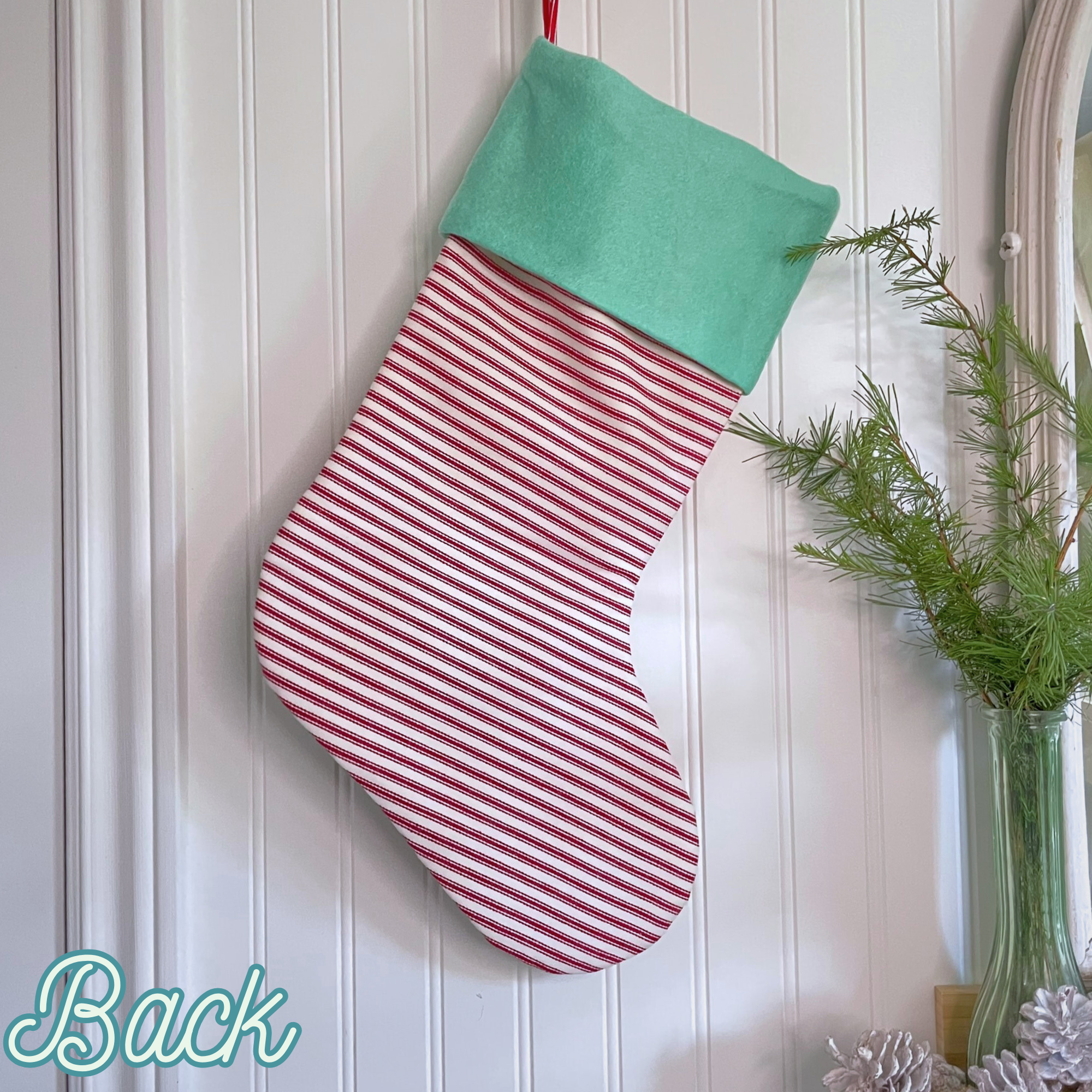 Handmade Christmas Stocking - Vintage Roses