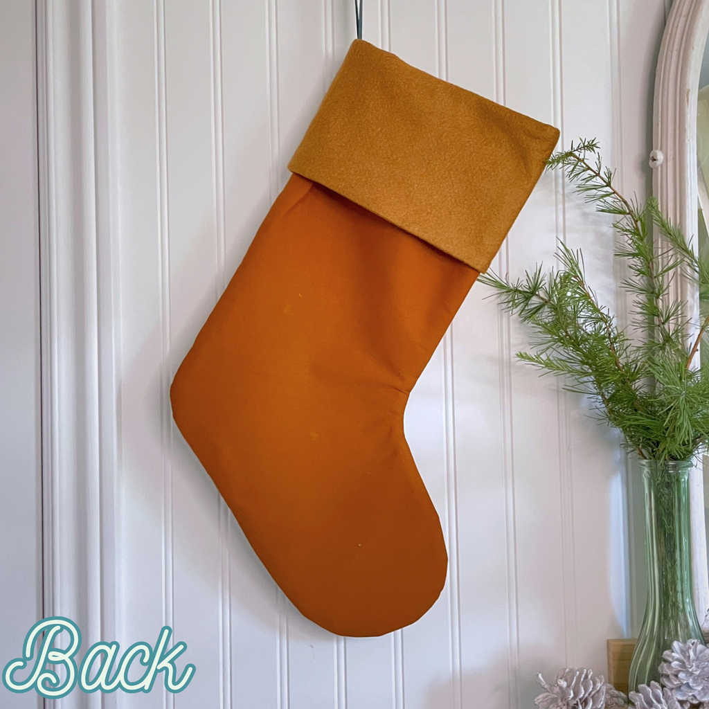 Handmade Christmas Stocking - Gingerbread Candy Cane