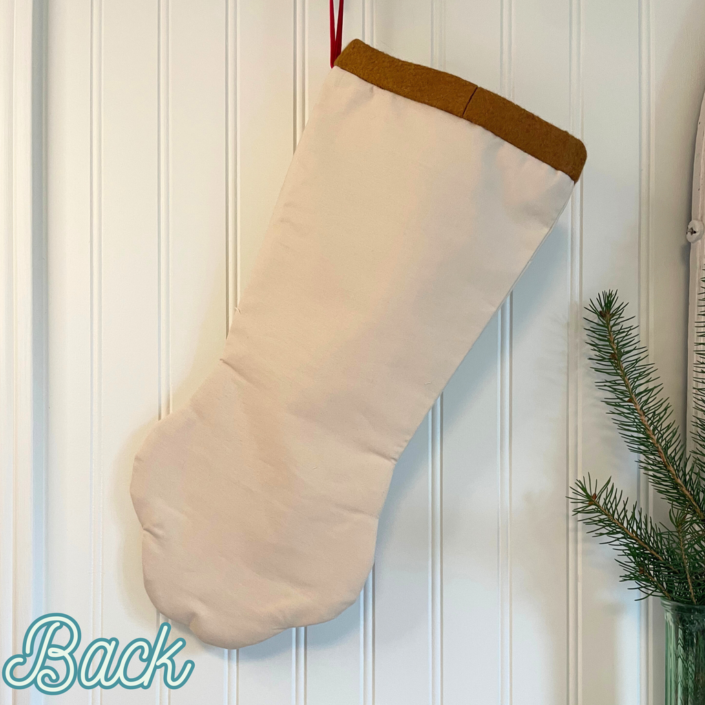 Quilted Pet Christmas Stocking - Red Ticking