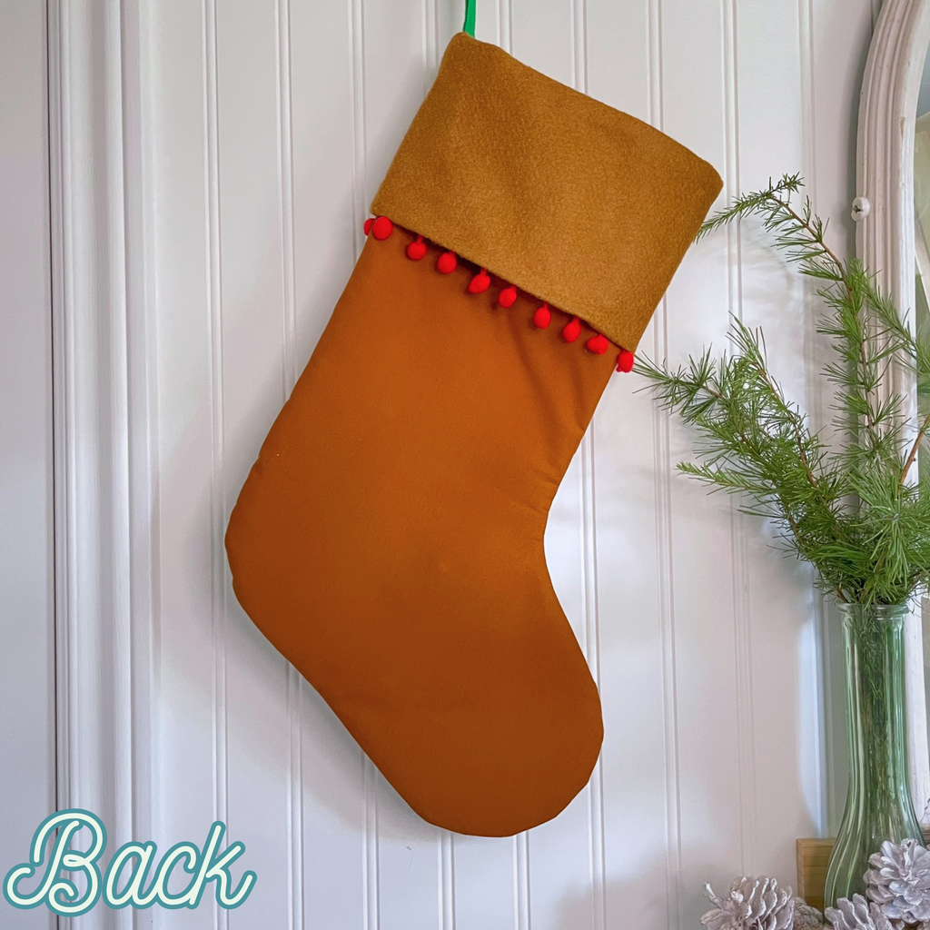 Handmade Christmas Stocking - Gingerbread Wiggles