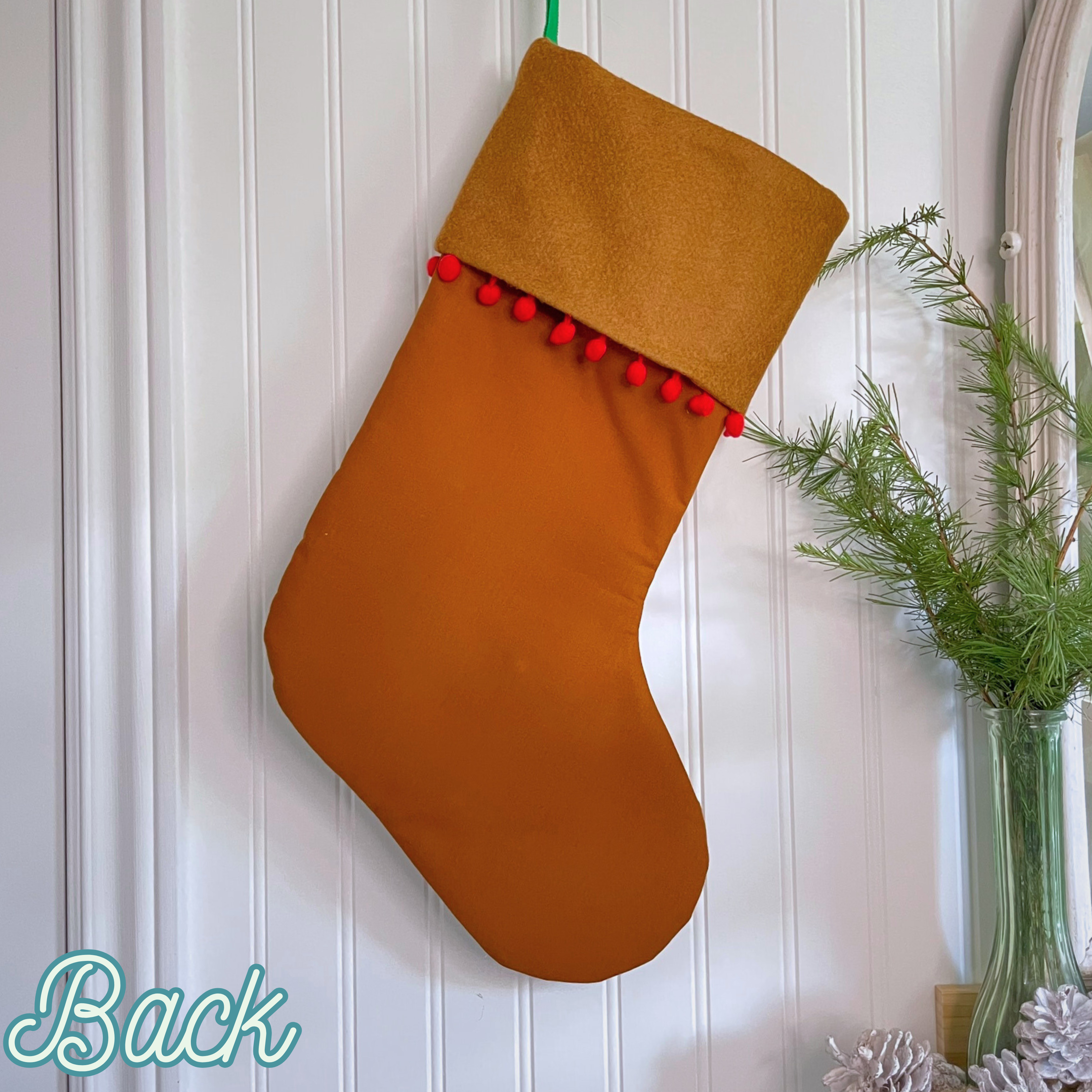 Handmade Christmas Stocking - Gingerbread Wiggles