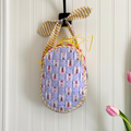 Handmade Woven Easter Basket - Purple Carrots