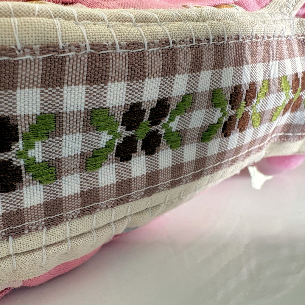 Handmade Woven Easter Basket - Pink and Pink