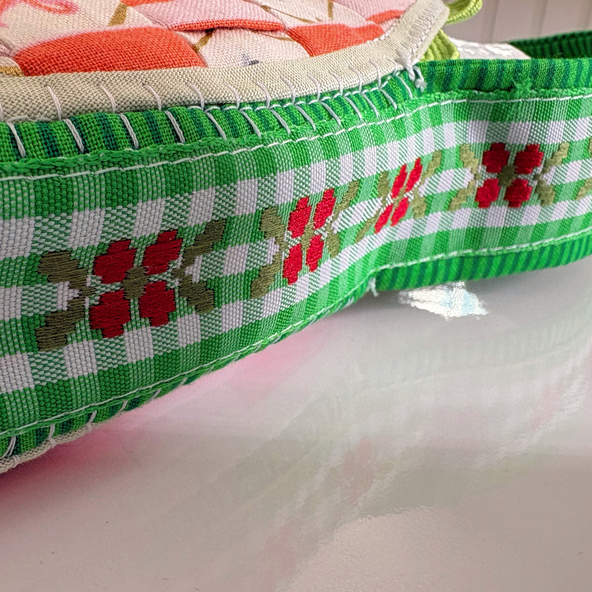 Handmade Woven Easter Basket - Carrots and Greens