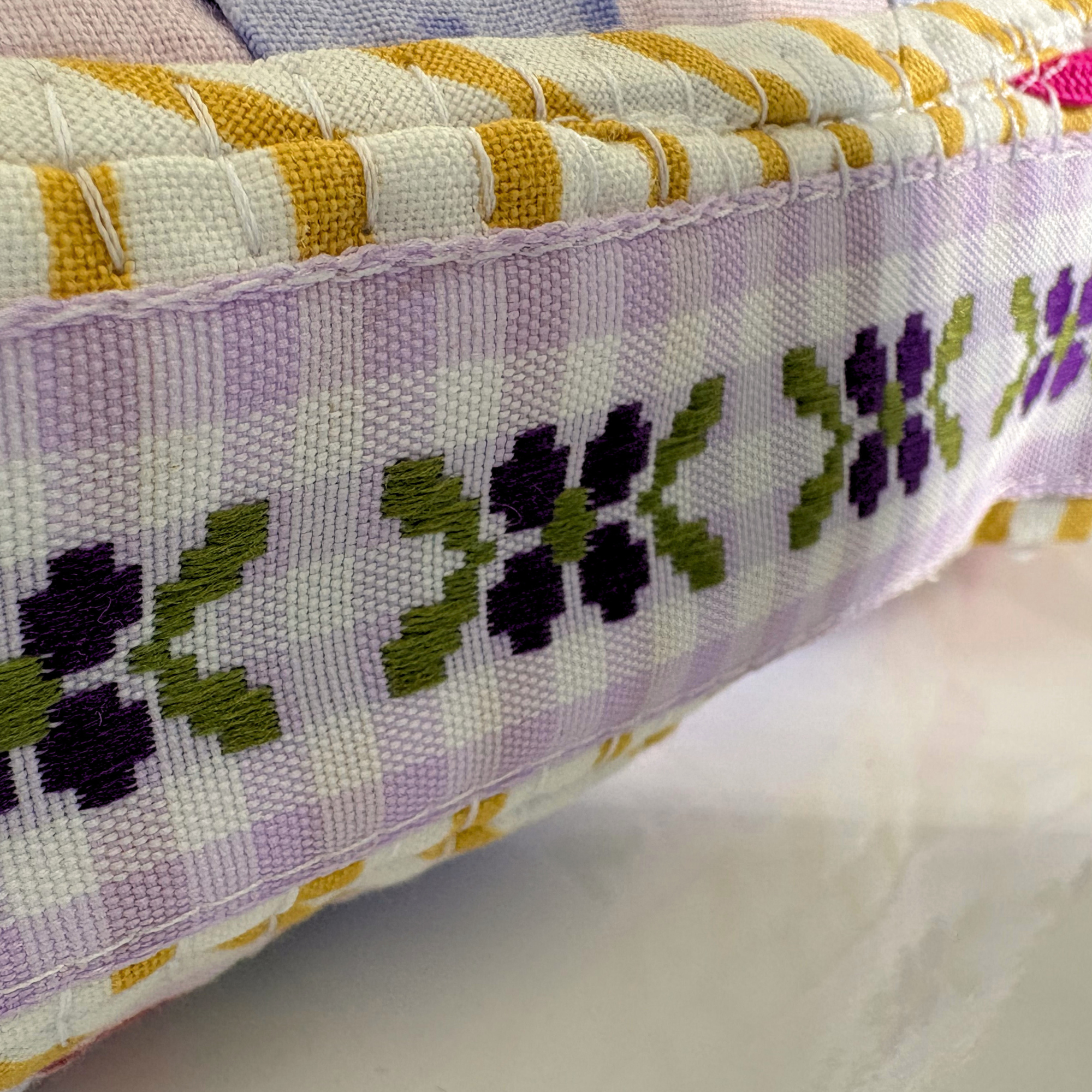 Handmade Woven Easter Basket - Purple Carrots