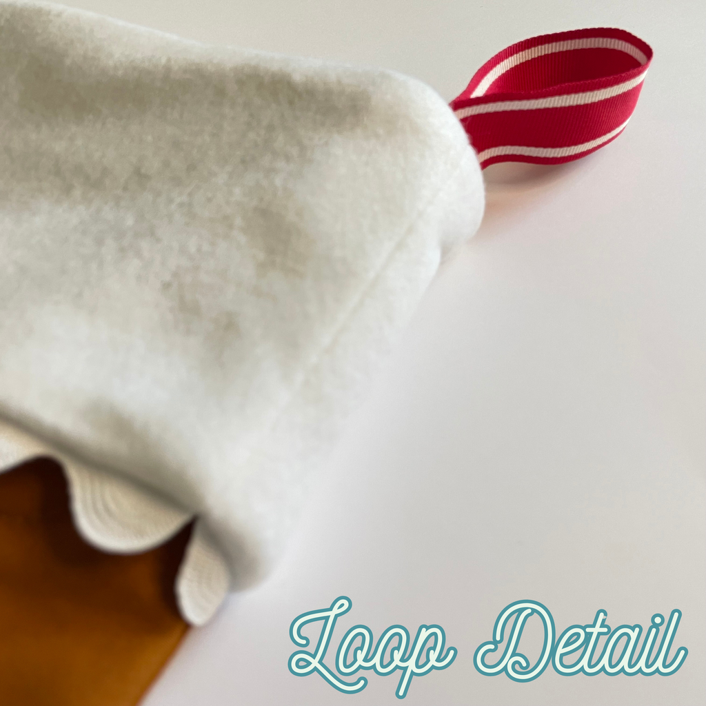 Handmade Christmas Stocking - Gingerbread Stripes