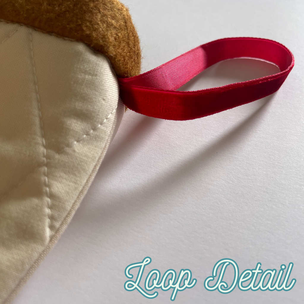 Quilted Pet Christmas Stocking - Red Ticking