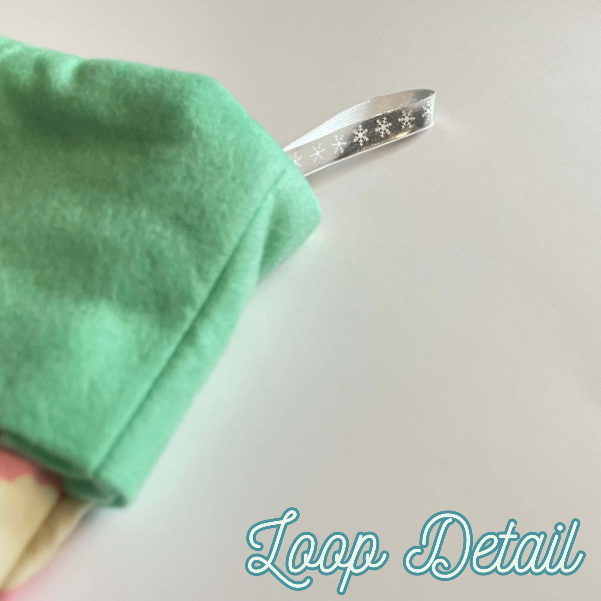 Handmade Christmas Stocking - Pink Puffs