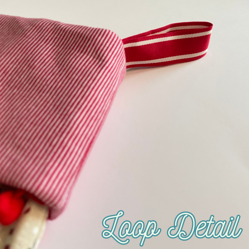 Handmade Christmas Stocking - Candy Cane Red