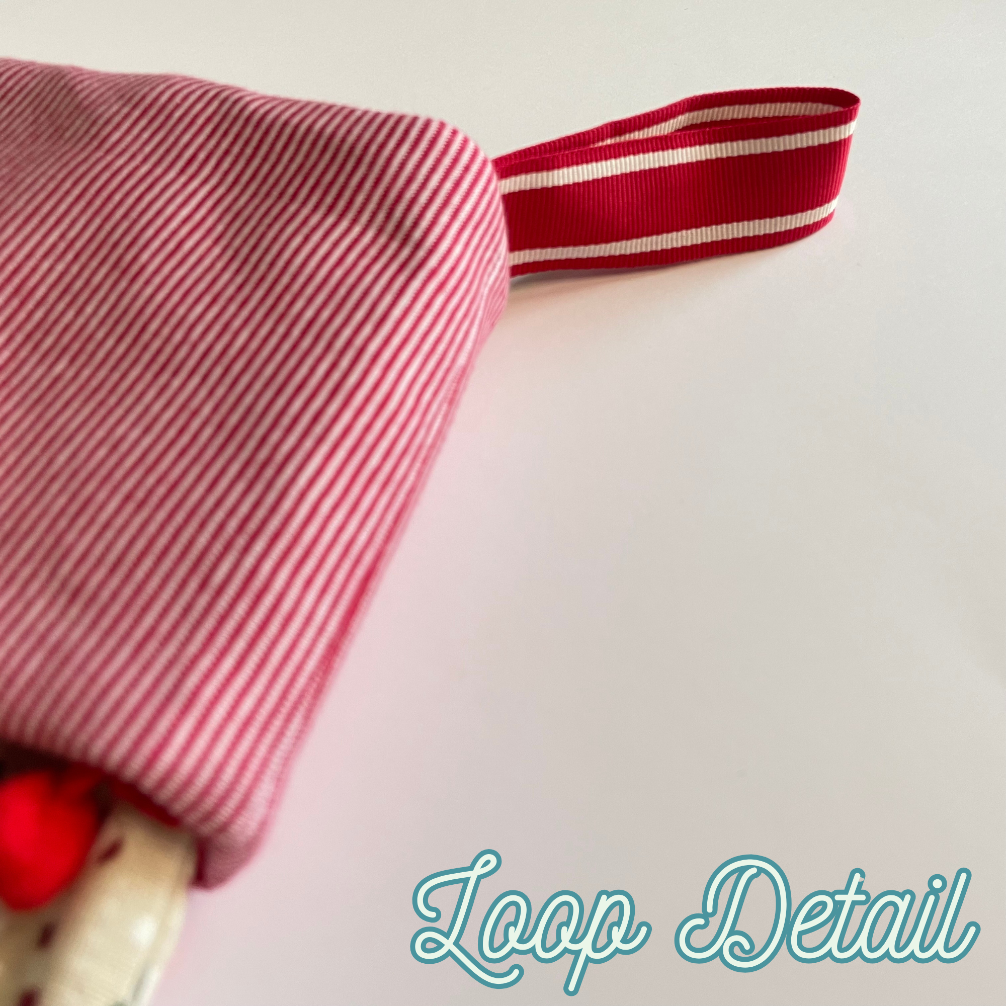 Handmade Christmas Stocking - Candy Cane Red