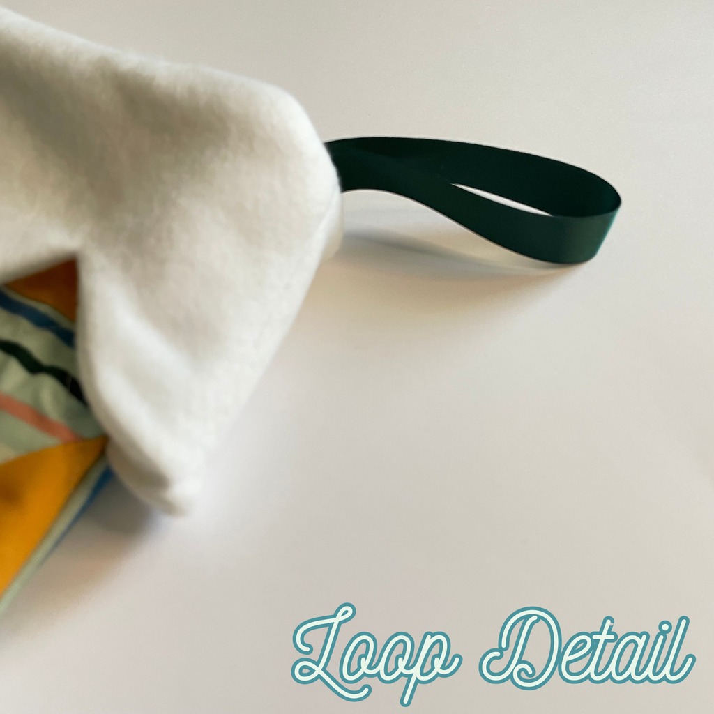 Handmade Christmas Stocking - Metallic Patches Goldenrod