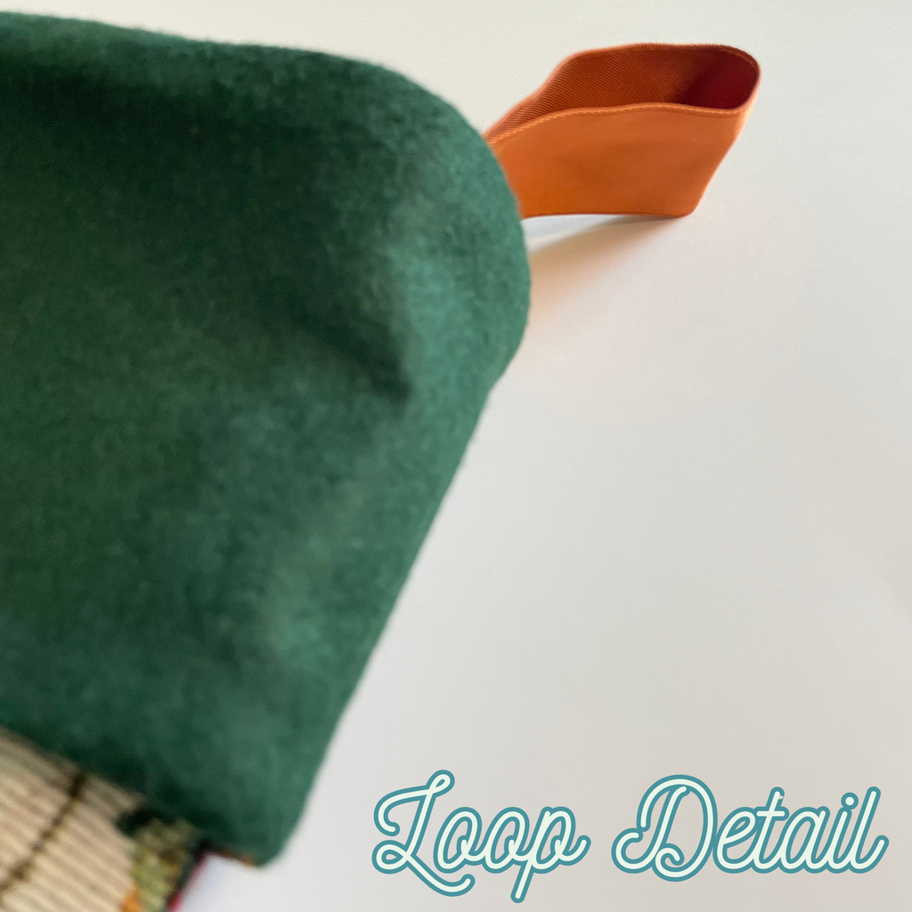 Handmade Christmas Stocking -Vintage Poinsettia & Plaid