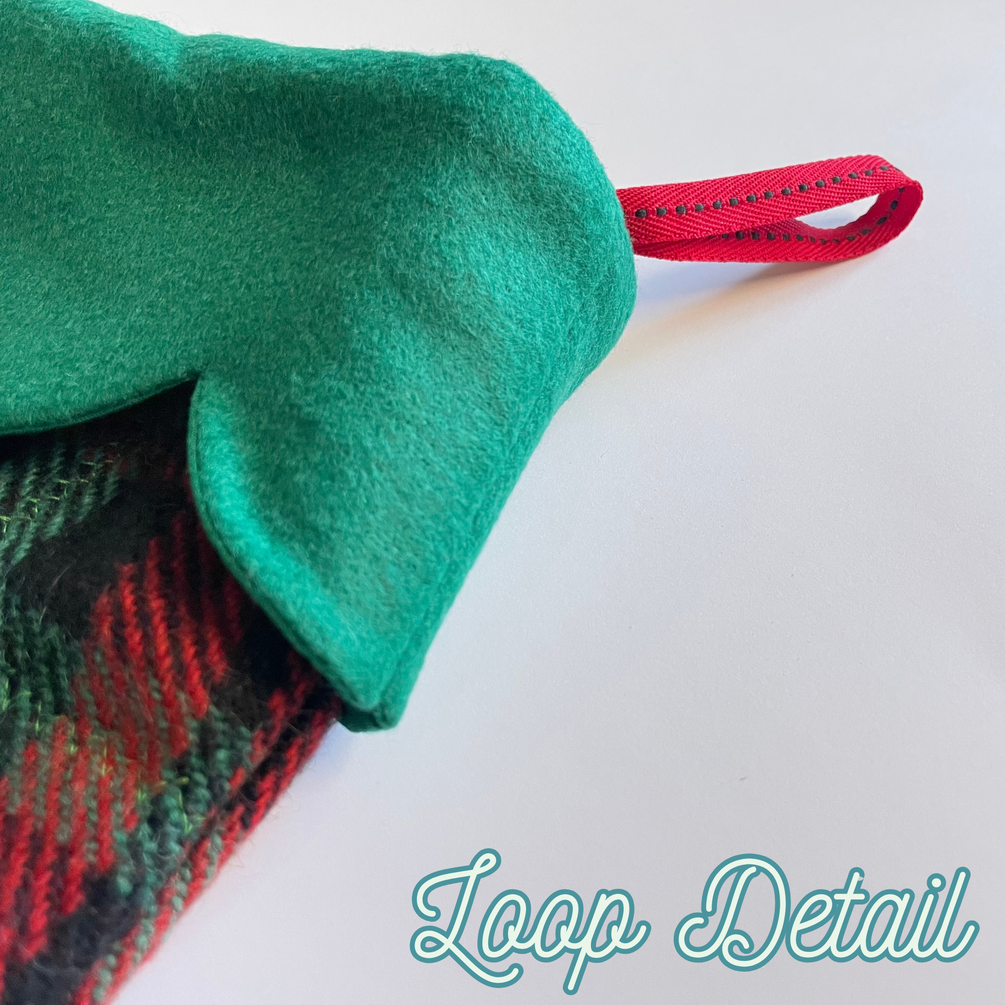 Handmade Christmas Stocking - Vintage Plaid Wool