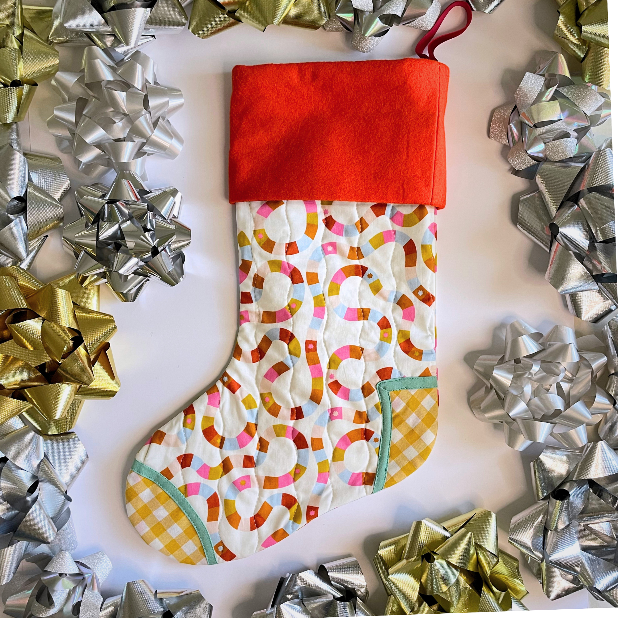 Handmade Christmas Stocking - Jolly Jumble