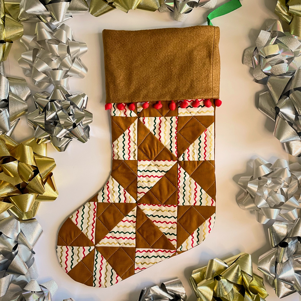 Handmade Christmas Stocking - Gingerbread Wiggles
