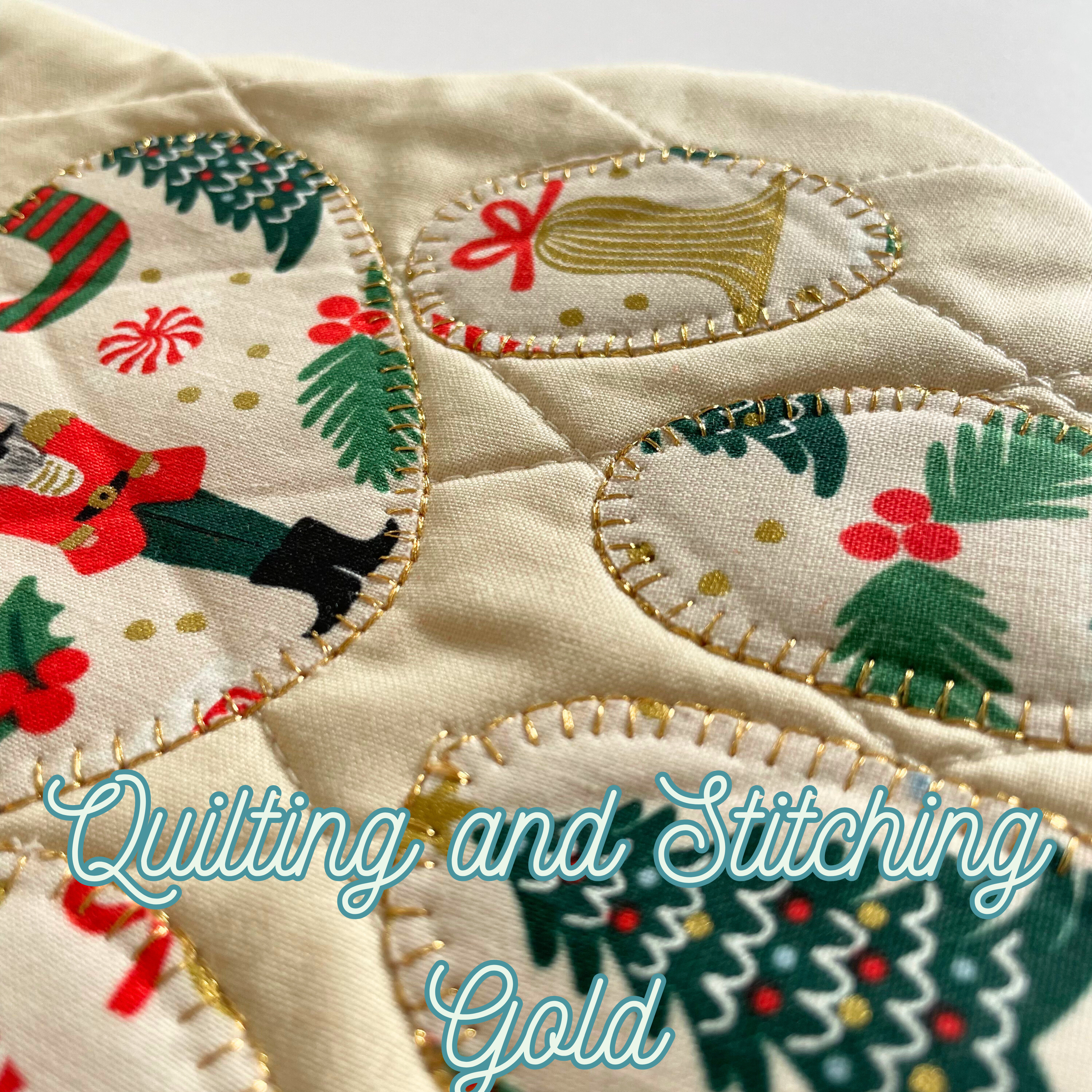 Quilted Patchwork Pet Christmas Stocking - Golden Nutcracker