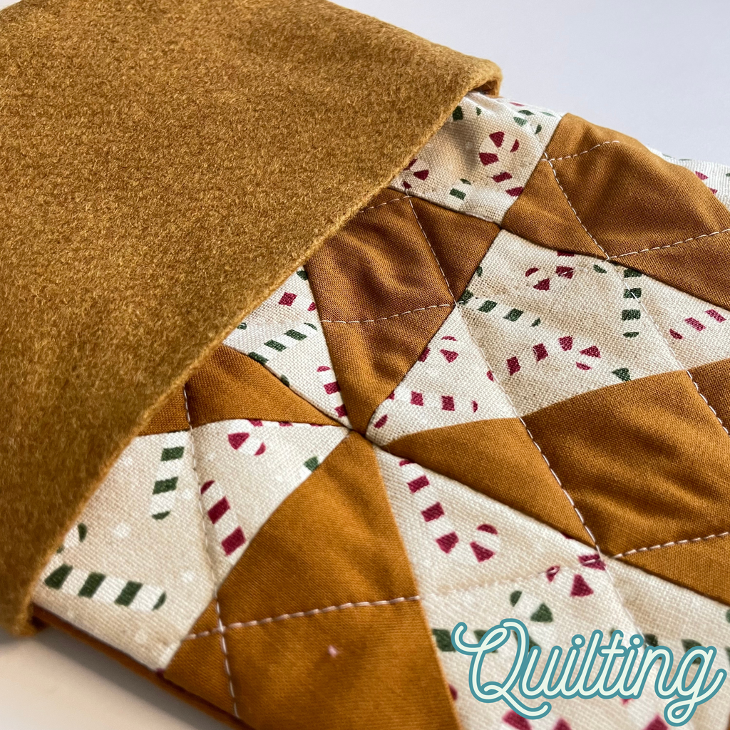 Handmade Christmas Stocking - Gingerbread Candy Cane