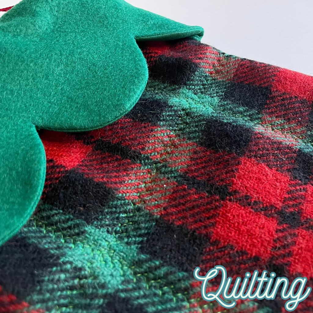 Handmade Christmas Stocking - Vintage Plaid Wool