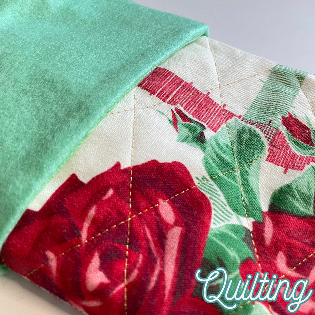 Handmade Christmas Stocking - Vintage Roses