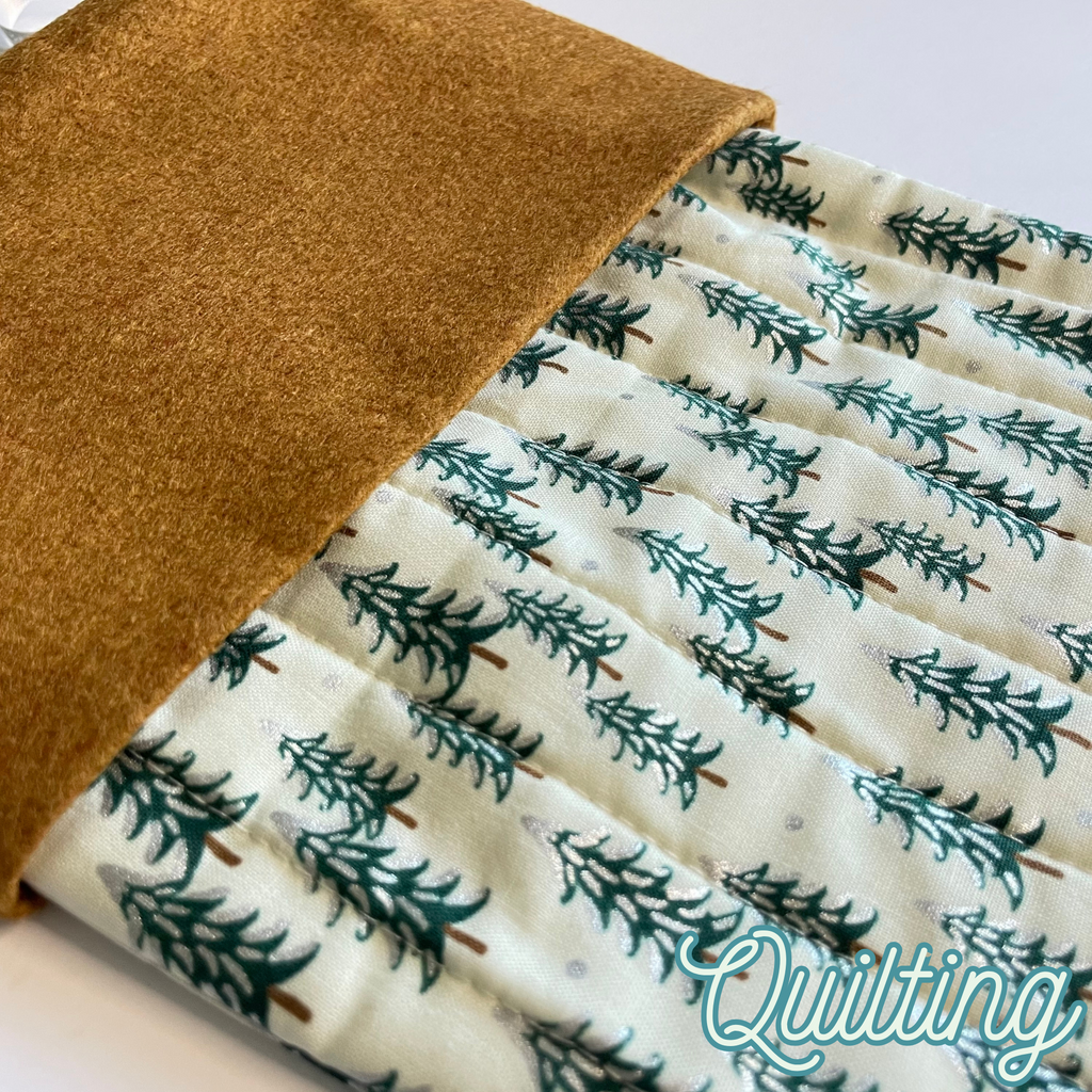 Handmade Christmas Stocking - Gingerbread Fir Trees