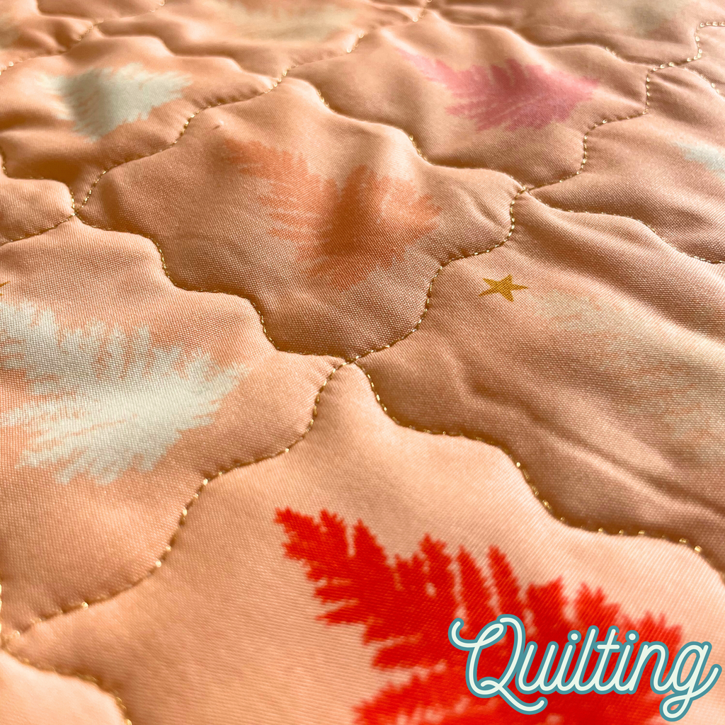 Quilted Christmas Stocking - Pink Pines