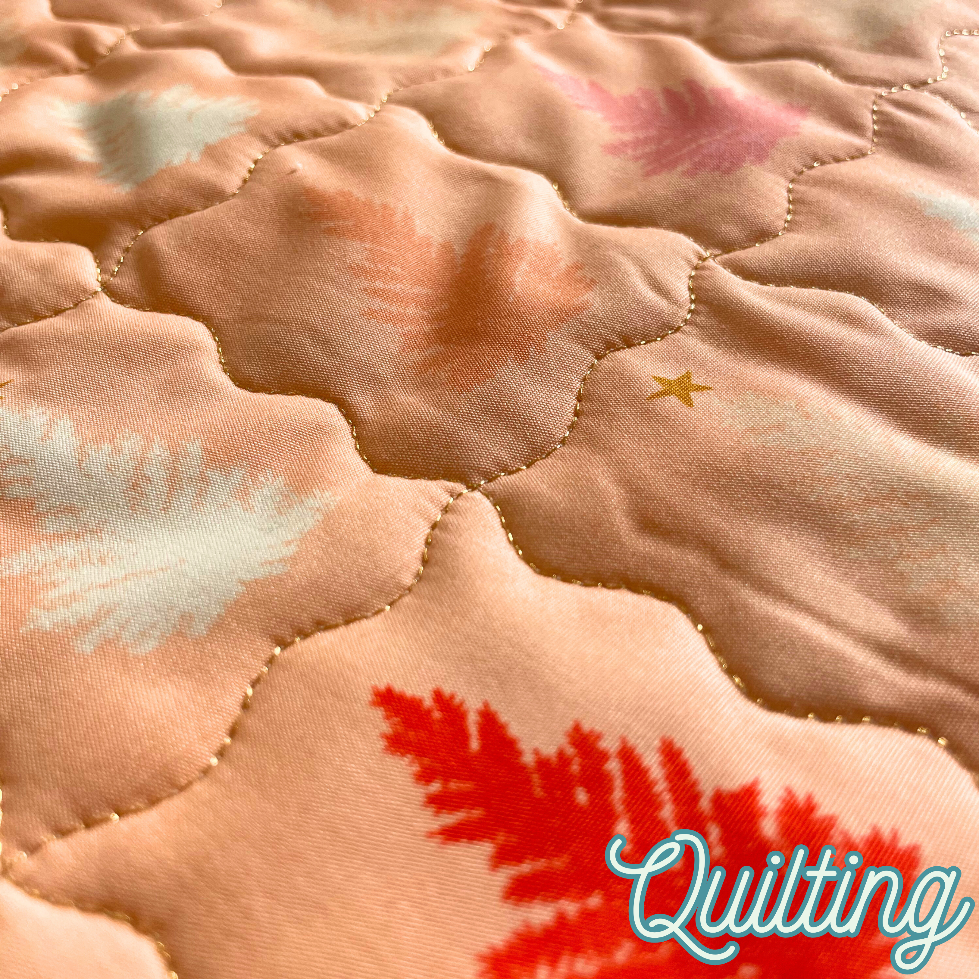 Quilted Christmas Stocking - Pink Pines