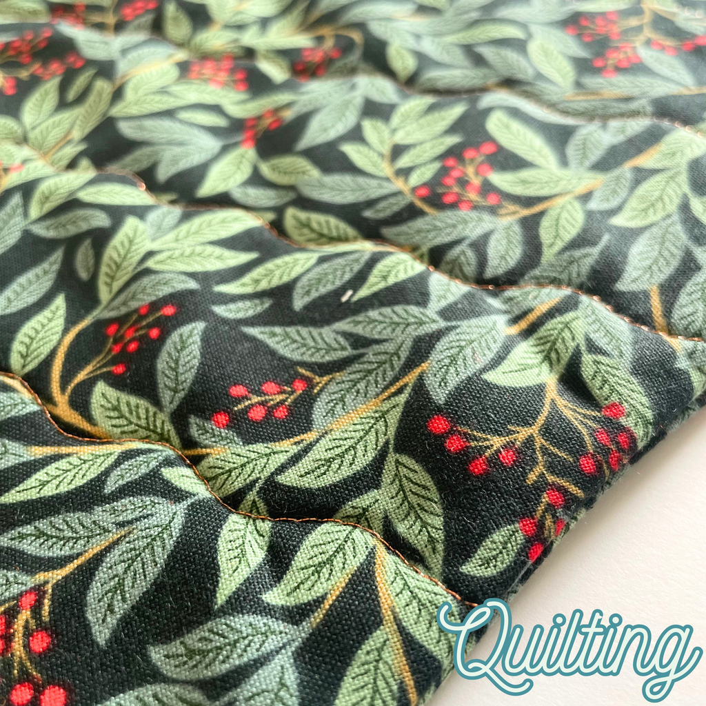 Quilted Christmas Stocking - Willowberry Red