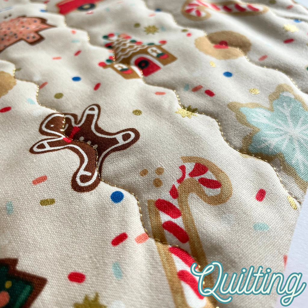 Quilted Christmas Stocking - Christmas Cookies