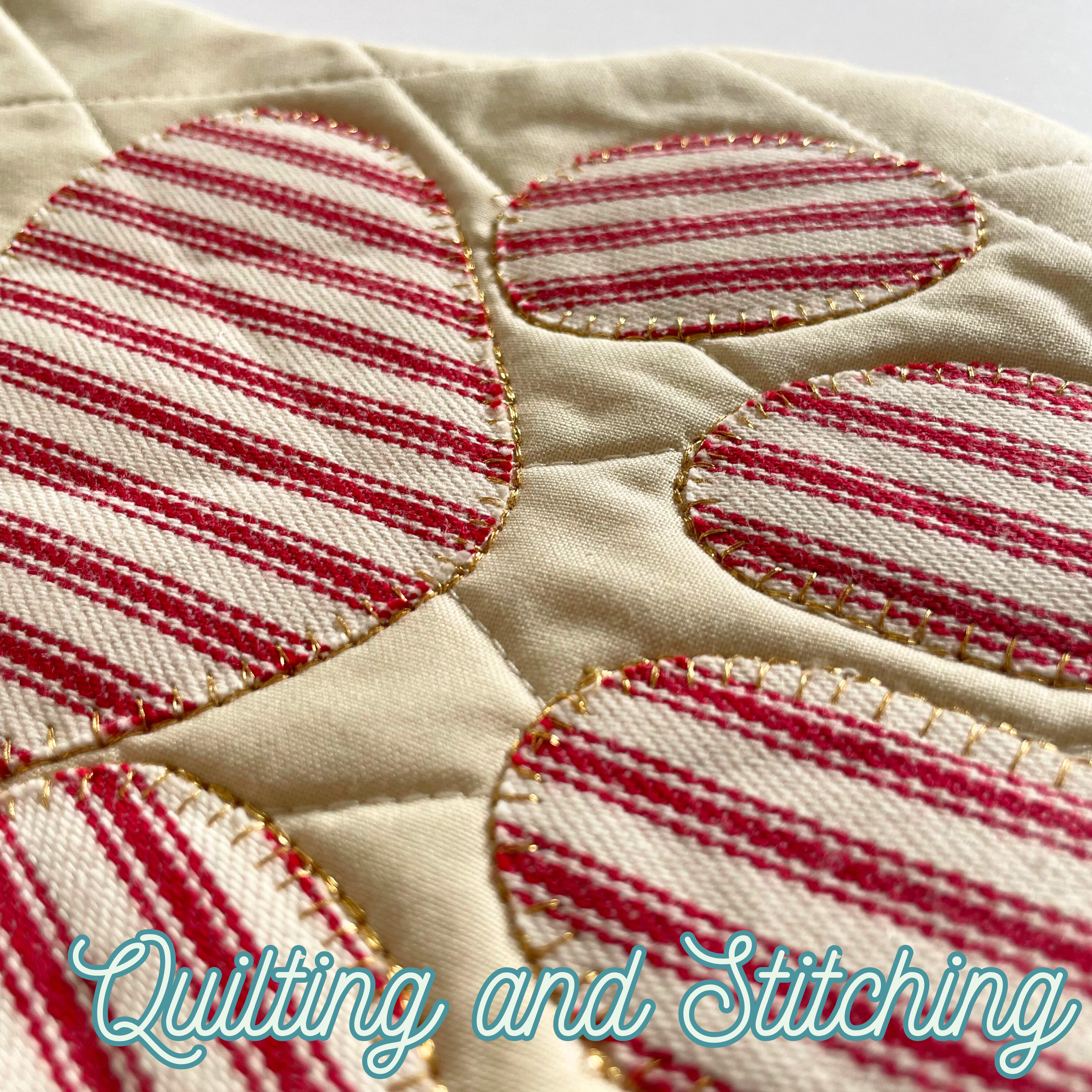 Quilted Pet Christmas Stocking - Red Ticking