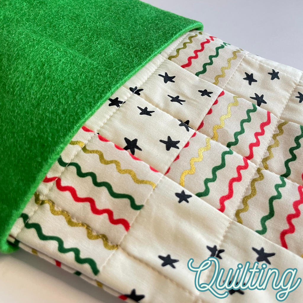 Handmade Christmas Stocking - Squiggles & Stars